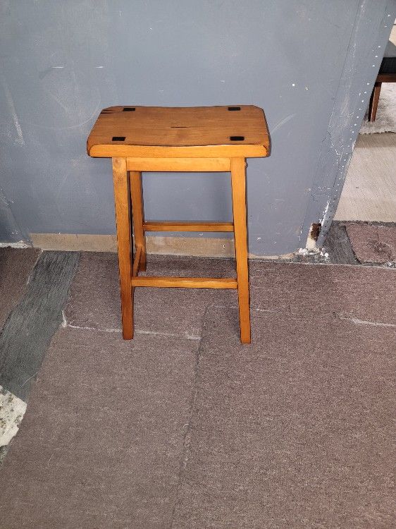 Wood Stool NEW NEVER USED