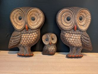 Vintage Foam Craft Owls 