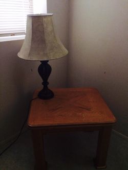 Lamp and table