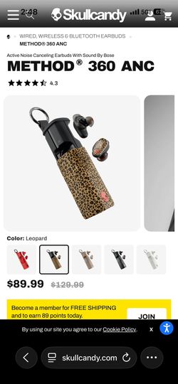 Leopard Skullcandy Ear Buds