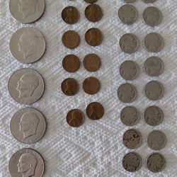 Eisenhower US Dollars, Wheat Pennies,  Buffalo Nickels !