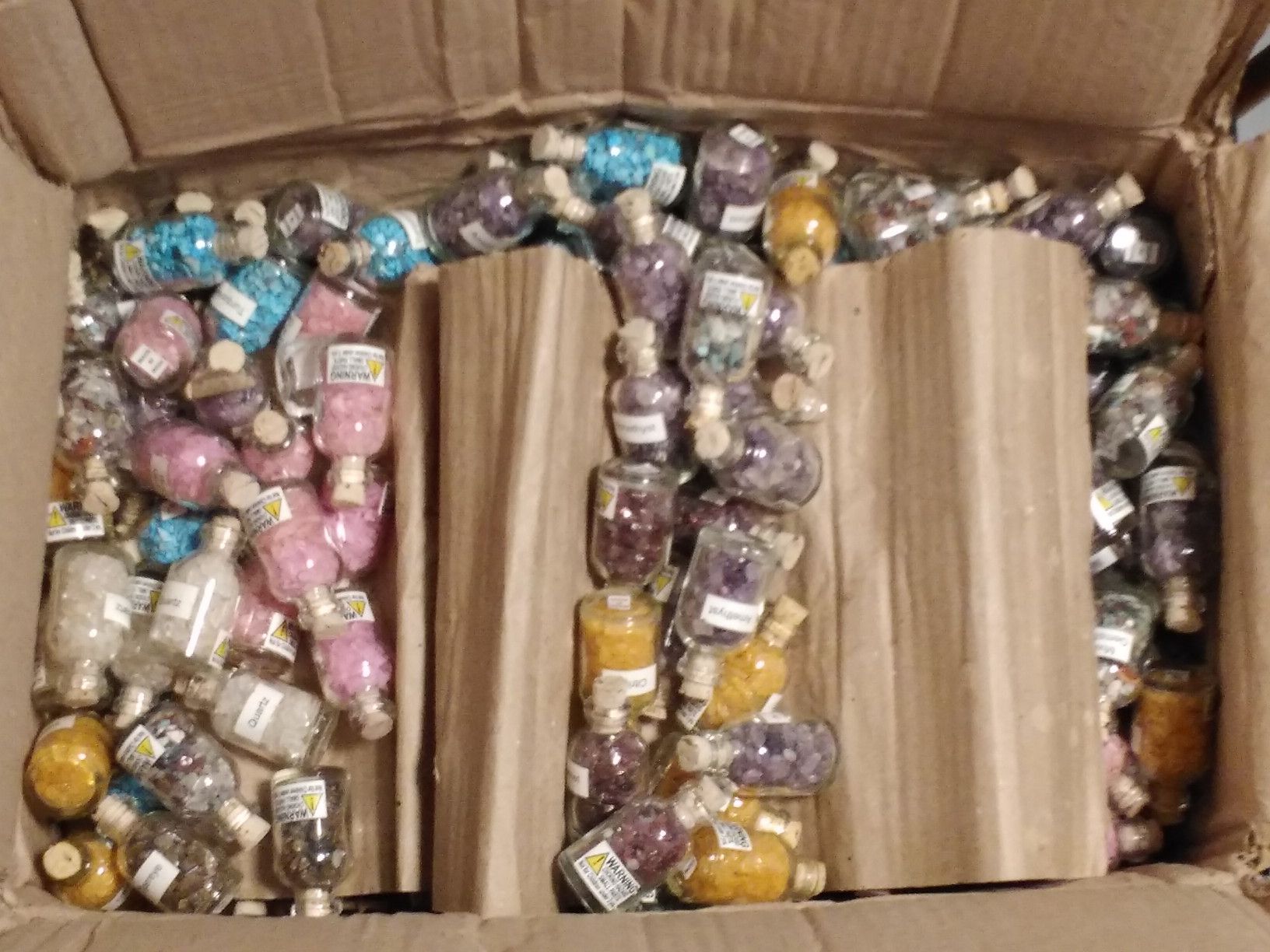 Small gemstone bottles