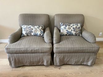 set of two Upholstered club chairs set of two