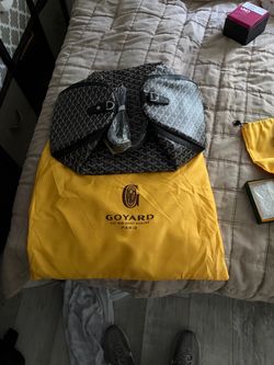 Goyard Backpack Black Goyardine Canvas