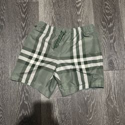 Burberry Green Swim Shorts Size S