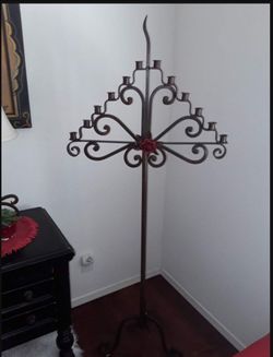 12 Stick Iron Candelabra ~ 66-1/2 x 27-3/4