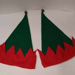 lot of 2 felt Christmas elf hats $2 for both!
