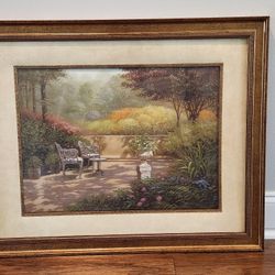 Framed Garden  Painting