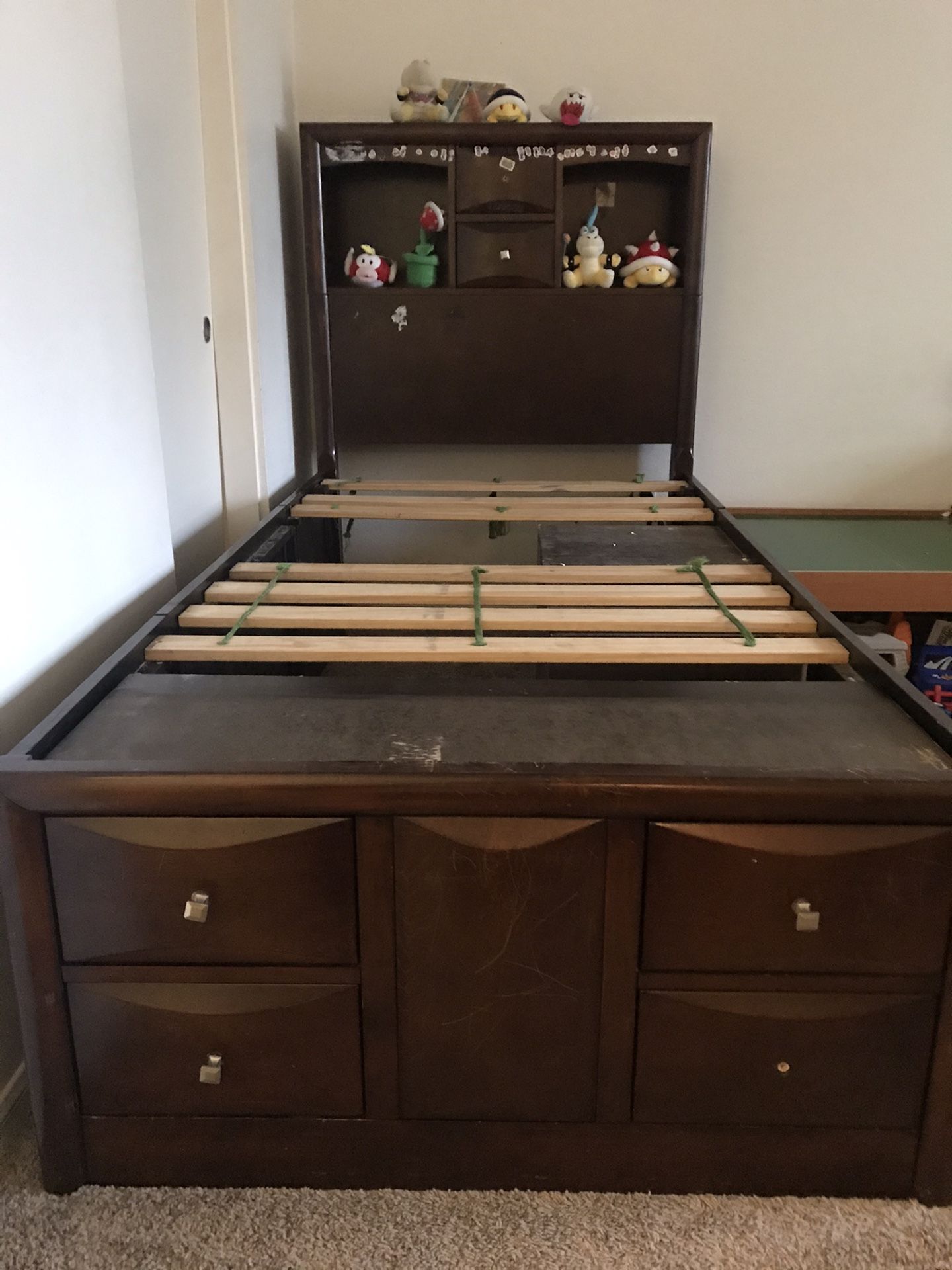 Dark Brown Twin Bed Frame for Sale in Carlsbad, CA OfferUp