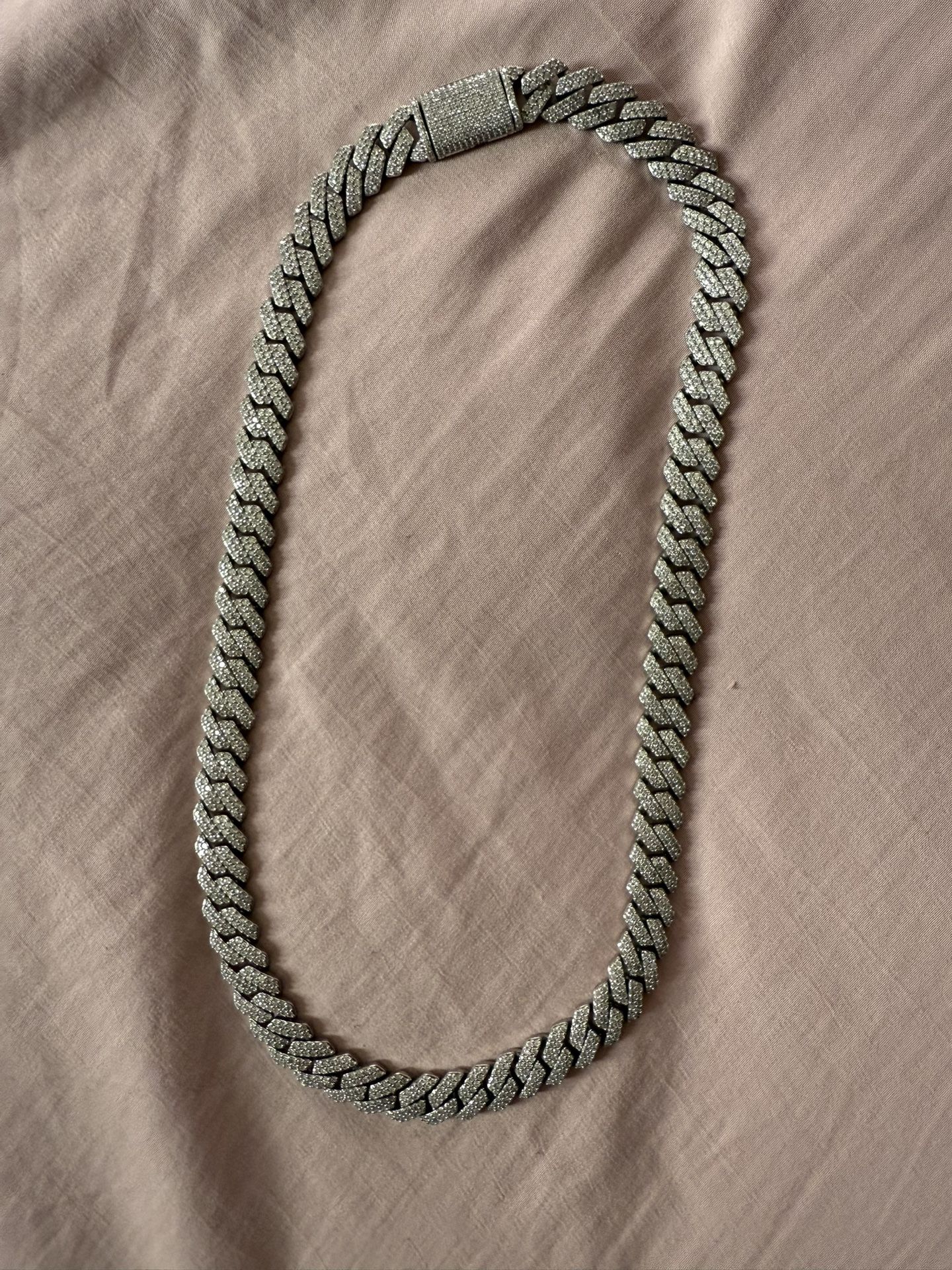 12mm MOISSANITE Mami Cuban link in 22 inches length