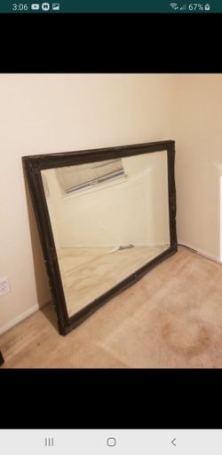 Black antique style mirror