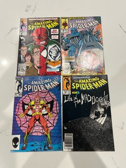 The Amazing Spider-Man.#264, #295, #329, and #366. Red Skull, Taskmaster, and Tri-Sentinel.VF
