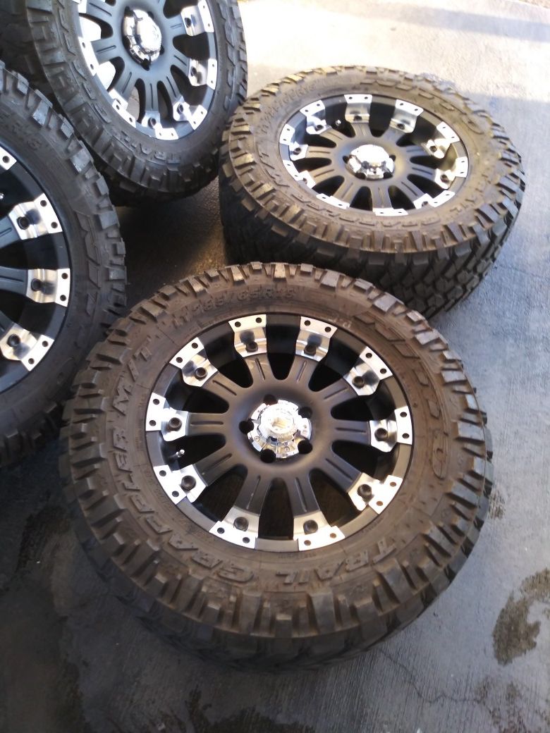 Brand New 18 off road rims with nitto trail grappler tires