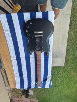 Black SG-Style Electric Guitar