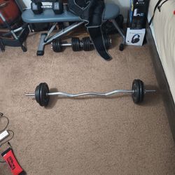 Curl Bar . 60lbs As Is. 