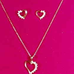 Sterling Heart Jewelry Set