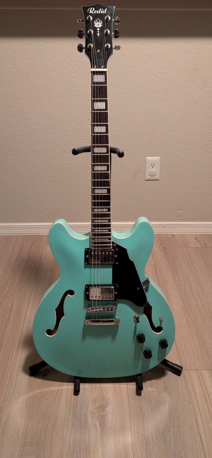 Redid Semi-Hollow Body Electric Guitar RD-100 Jazz Guitar with F-Hole,Maple neck,humbucker Pickups(