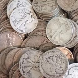 Walking Liberties And Franklin Silver Half Dollars For $13 ( Less Than  Melt Value 