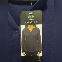 Rafaella Womens Navy Long Sleeve Top New Size XL