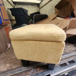 Yellow Storage Footstool 