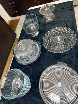 Stunning clear Glass large Serving Tray Platters, great for serving or displays