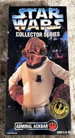 Vintage 1996 Kenner Star Wars Collector Series 12” Admiral Ackbar Figure w/ Original Box
