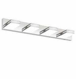 Liilokte Bathroom Vanity Lighting Fixtures Over Mirror (4-Light, 30-Inch) Modern LED Bathroom Wall Lighting Fixtures, Chrome (Cool White 6000K)  Room 