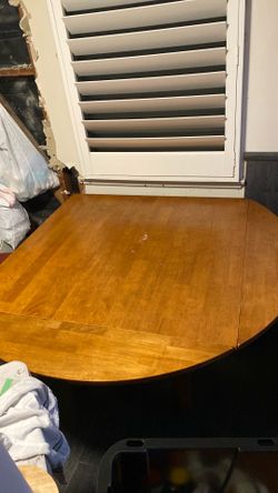 3.5ft Teak Table with extension leaves to 5ft