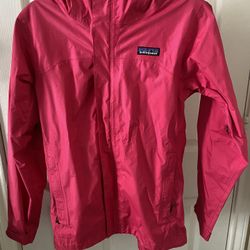 Patagonia H2No Womens Jacket Windbreaker Nylon Pink Zip Up Hood Pit Zip Size XS