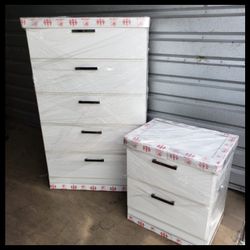 NEW TALL CHEST WITH A NIGHT STAND 😊 ASSEMBLED