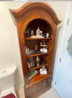 Wooden cabinet with shelves