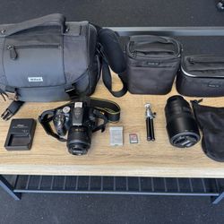 Nikon D5300 Digital SLR Professional Camera And LOTS of Accessories Rarely Used!