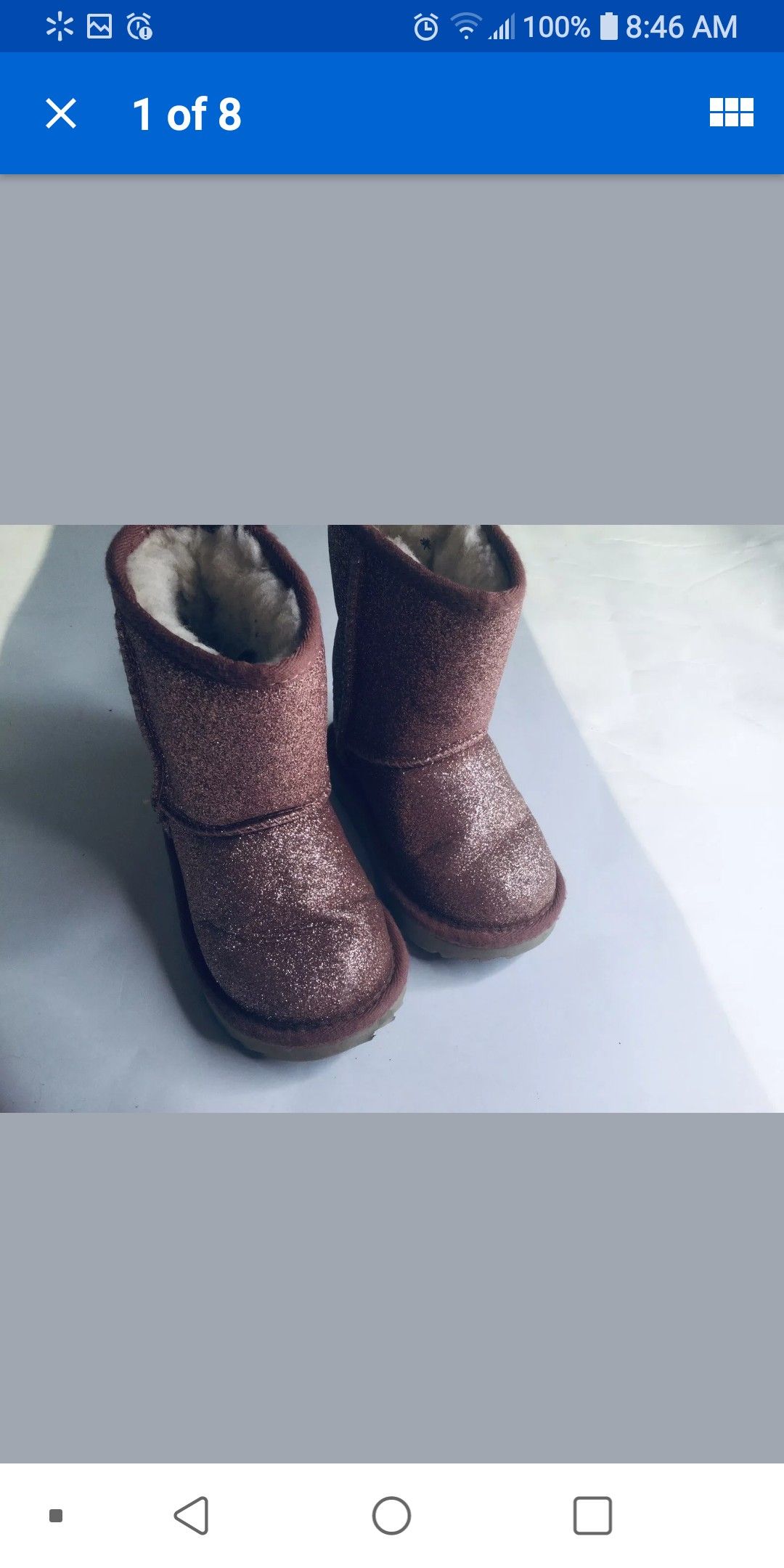 toddler girl ugg boots 6-7 pink sparkle
