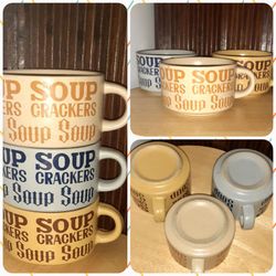 Vintage Mugs/ Soup and Crackers Mugs