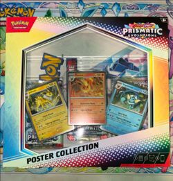 Pokemon cards prismatic evolutions poster collection sealed box