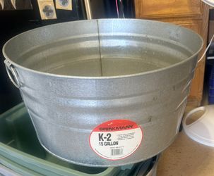 Brinkmann K-2 15 gallon galvanized steel round tub