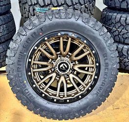 🌟20” FUEL REBEL WHEELS MATTE BRONZ RIMS + 35x12.50R20 TIRES 20x10 | 6x139.7 | -18MM