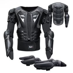 StarknightMT Kids Full Body Motorcycle Armor Suit EVA Youth Dirt Bike Gear with Chest Protector, Knee & Elbow Pads, Adjustable Impact Resistant Safety