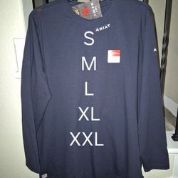 ARIAT FRC DRI FIT NAVY BLUE PULL OVER SHIRTS 