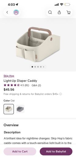 Skip Hop Light-Up Diaper Caddy
