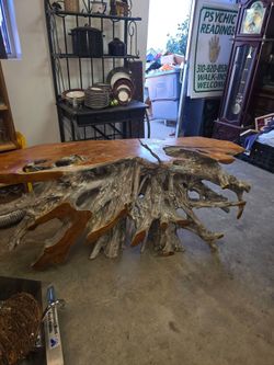Live Edge Tree Root Table