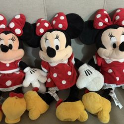 Disney Minnie Mouse Plush Dolls – Set of 3