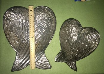Two gorgeous angel wings serving bowls/platters