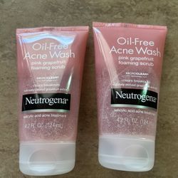 Neutrogena Oil Free Acne Wash Pink Grapefruit Foaming Scrub 4.2oz (2Pack) 7/2027