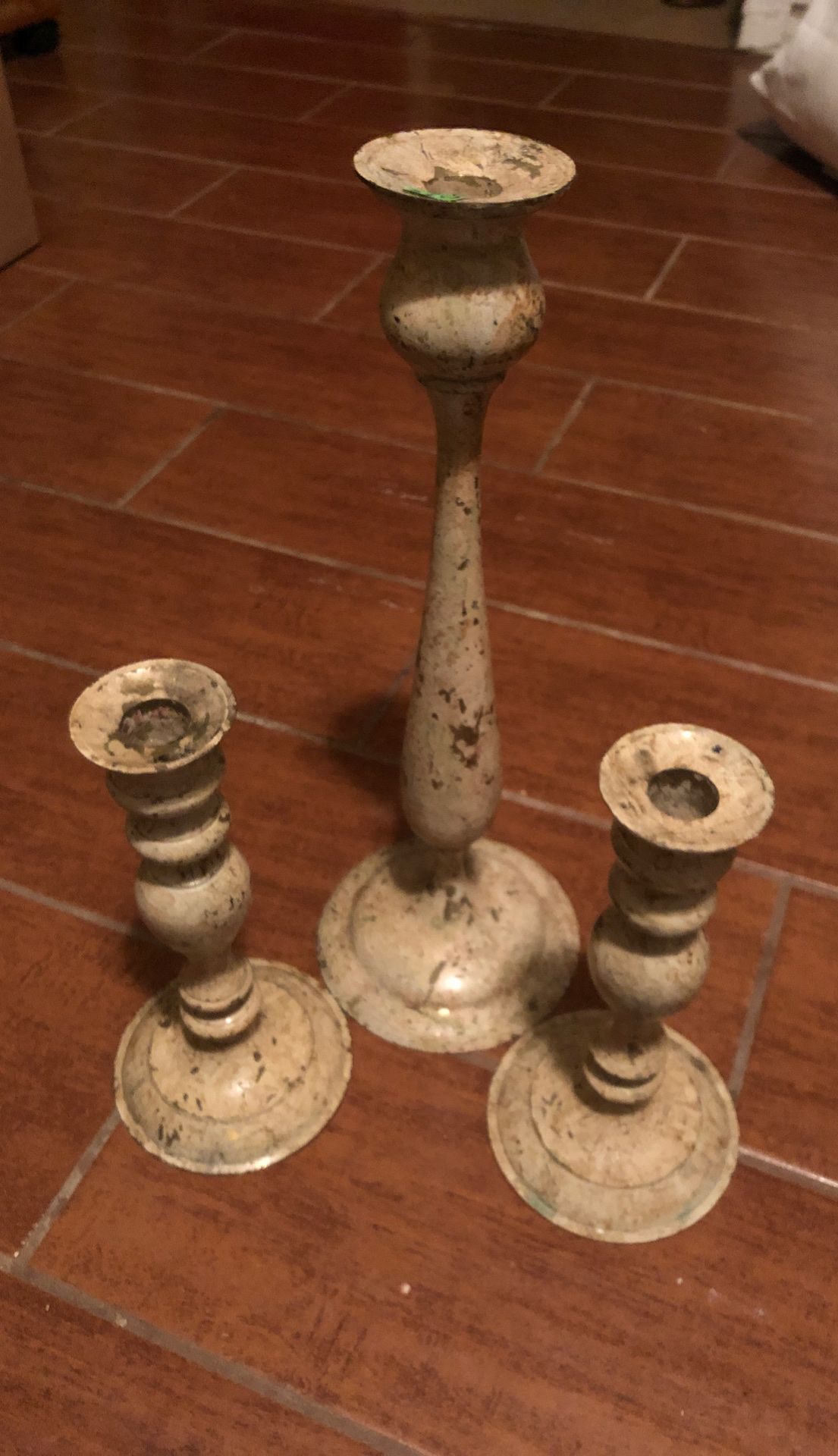 Candle stick holders (3) metal