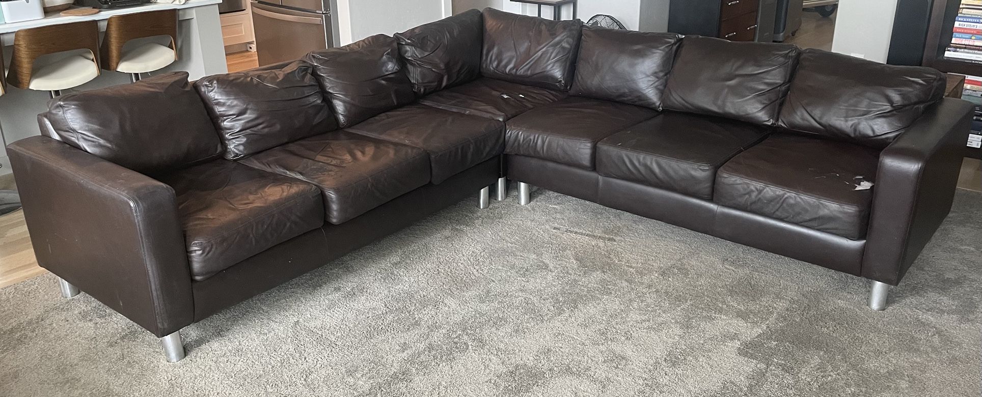 Free Large Leather Sectional Sofa
