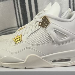 Jordan Retro 4  White Gold Women’s Size 8 New DS