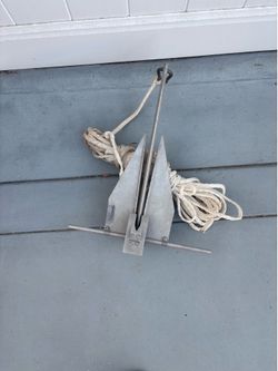 aluminum Boat / jet ski anchor, aluminum with 75’ rope