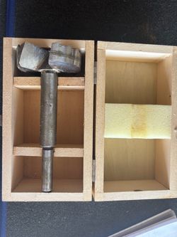 Large Forstner Drill Bit with Wood Case