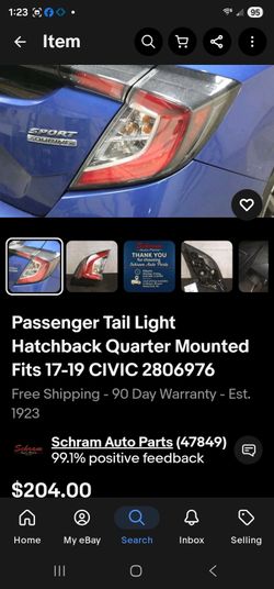Tail Ligt Passenger Side 